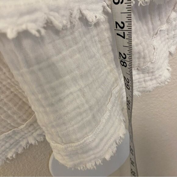 Chelsea & Theodore white cotton Gauze Blouse oversized tunic coverup top M - Picture 6 of 10